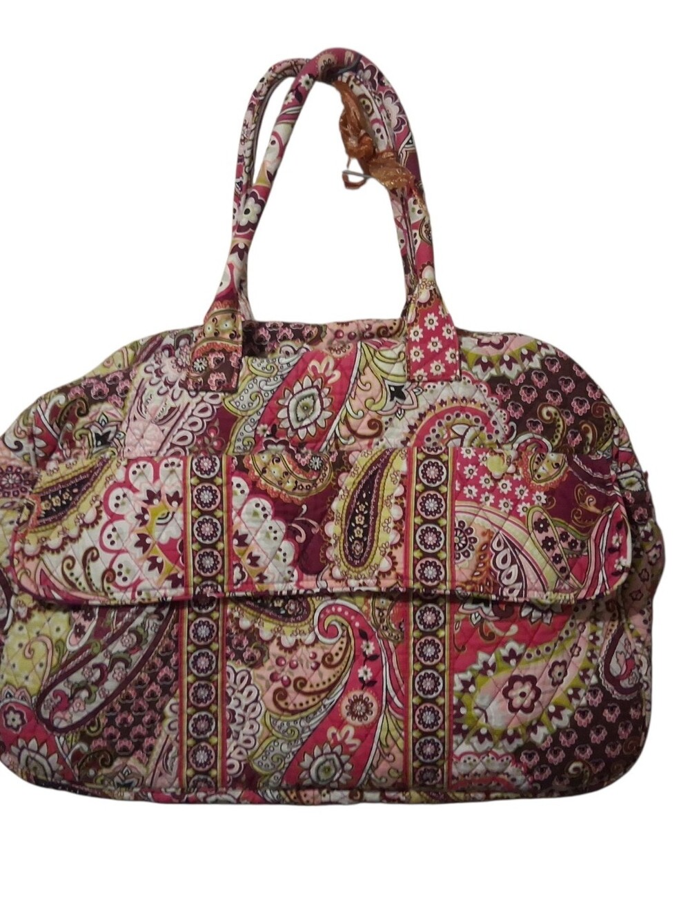 Vera Bradley Pink Purple Paisley Weekender Duffel Bag